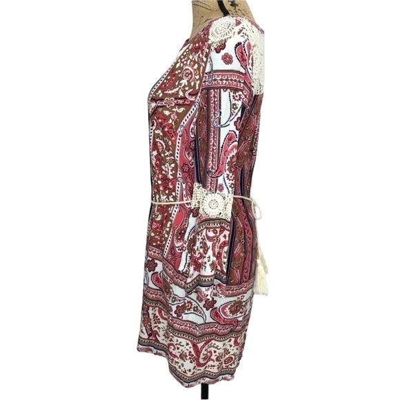 Ark & Co Crochet Accent Floral Mini Swing Dress - Picture 4 of 10